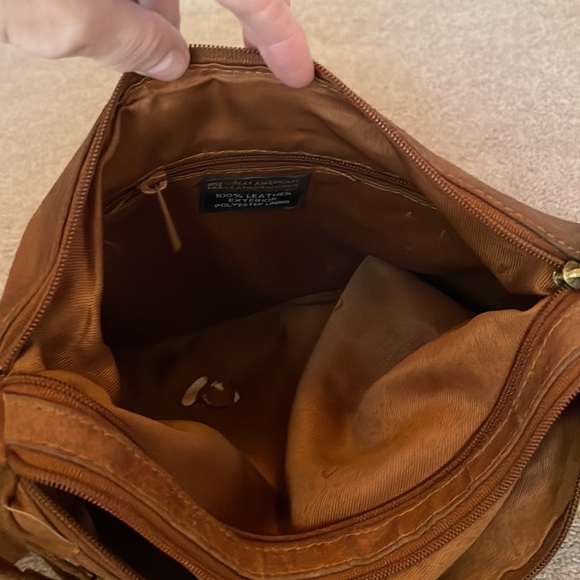 100% Leather Shoulder Purse Brown - Picture 10 of 14